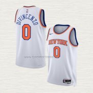 Camiseta Donte Divincenzo NO 0 New York Knicks Association Blanco