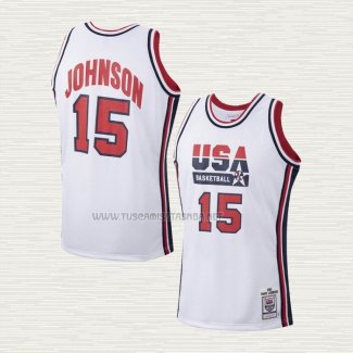 Camiseta James Johnson NO 15 USA 1992 Blanco