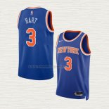 Camiseta Josh Hart NO 3 New York Knicks Icon Azul