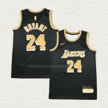 Camiseta Kobe Bryant NO 24 Los Angeles Lakers Select Series Oro Negro