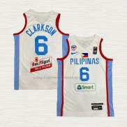 Camiseta Jordan Clarkson NO 6 Filipino Juegos Olimpicos 2024 Blanco