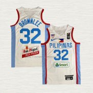 Camiseta Justin Brownlee NO 32 Filipino Juegos Olimpicos 2024 Blanco