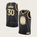 Camiseta Stephen Curry NO 30 Golden State Warriors Select Series Oro Negro