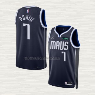 Camiseta Dwight Powell NO 7 Dallas Mavericks Statement 2022-23 Azul