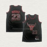 Camiseta Michael Jordan NO 23 Chicago Bulls 2024-25 Negro