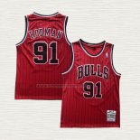 Camiseta Dennis Rodman NO 91 Chicago Bulls Mitchell & Ness 1996-97 Rojo