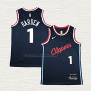 Camiseta James Harden NO 1 Los Angeles Clippers Icon 2024-25 Azul