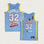 Camiseta Justin Brownlee NO 32 Filipino Juegos Olimpicos 2024 Azul