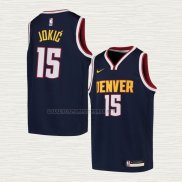 Camiseta Nikola Jokic NO 15 Nino Denver Nuggets Icon 2020-21 Azul