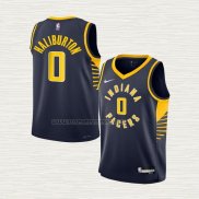 Camiseta Tyrese Haliburton NO 0 Nino Indiana Pacers Icon 2022-23 Azul