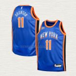 Camiseta Jalen Brunson NO 11 Nino New York Knicks Ciudad 2023-24 Azul