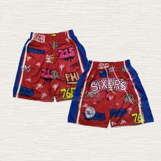 Pantalone Philadelphia 76ers Slap Sticker Rojo