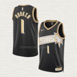 Camiseta Devin Booker NO 1 Phoenix Suns Select Series Oro Negro