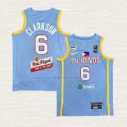 Camiseta Jordan Clarkson NO 6 Filipino Juegos Olimpicos 2024 Azul